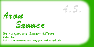 aron sammer business card